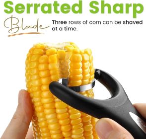 Stainless Steel Corn Peeler – Corn on the Cob Stripper Tool – Durable & Efficient Kernel Remover Tool – Easy to Use Kernel Cutter - Dishwasher Safe Ki