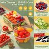 40 PCS Food Storage Containers with Lids Airtight (20 Lids &20 Containers) - Leakproof Meal-Prep Containers for Kitchen Storage Reusable Plastic Micro