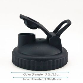 1pc Mason Jar Lids; Flip Cap Mason Jar Lids; 8.6cm/3.38in Inner Diameter Reusable With Pour Spout And Leak Proof Airtight Seal For Regular Mouth (Color: black, size: 86mm)