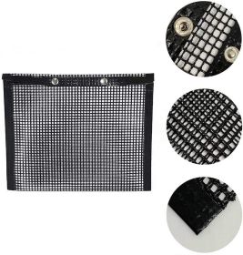 Non-Stick BBQ Mesh Grilling Bag Barbeque Grill Mesh Bag BBQ Accessories Bag (Color: black, size: large)