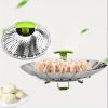1pc; Foldable Steamer Rack; Stainless Steel Steamer Basket; Folding Steamer Insert For Veggie; Fish; Seafood; Bun; And More; Kitchen Gadgets; Kit