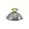 1pc; Foldable Steamer Rack; Stainless Steel Steamer Basket; Folding Steamer Insert For Veggie; Fish; Seafood; Bun; And More; Kitchen Gadgets; Kit