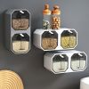 1pc Punch-free Wall-mounted Seasoning Box; Seasoning Jar; Kitchen Seasoning Storage Container; Seasoning Bottle; Spice Box Organizer; Seasoning S