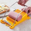1pc; Multifunctional Luncheon Meat Cutter; Stainless Steel Egg Cutter; Cutting 10 Pieces For Fruit Onion Soft Food Roast Legs; Spam Slicer; Kitch